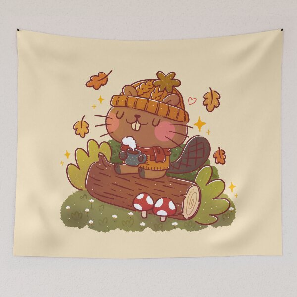 Item preview, Cute Autumn Beaver designed and sold by NasDoodleArt.