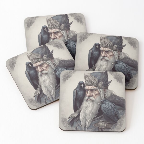 Item preview, Odin's Feathered Guardians designed and sold by Feathers & Futhark.