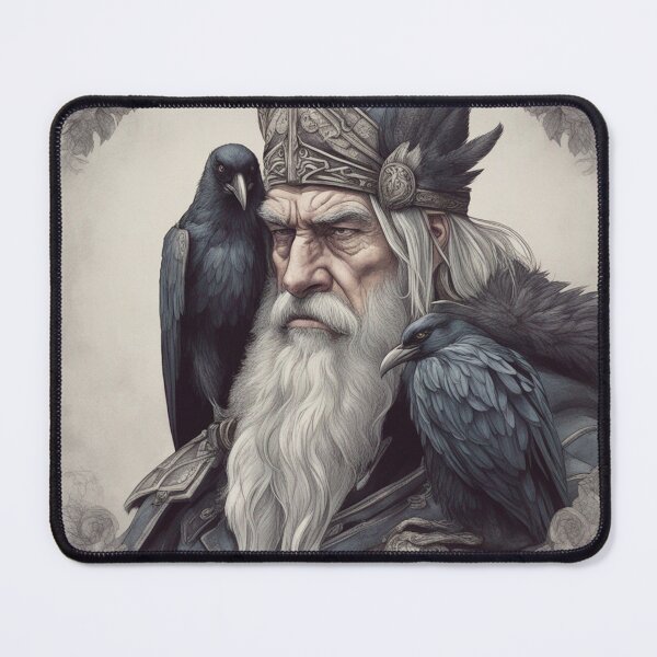 Item preview, Odin's Feathered Guardians designed and sold by Feathers & Futhark.