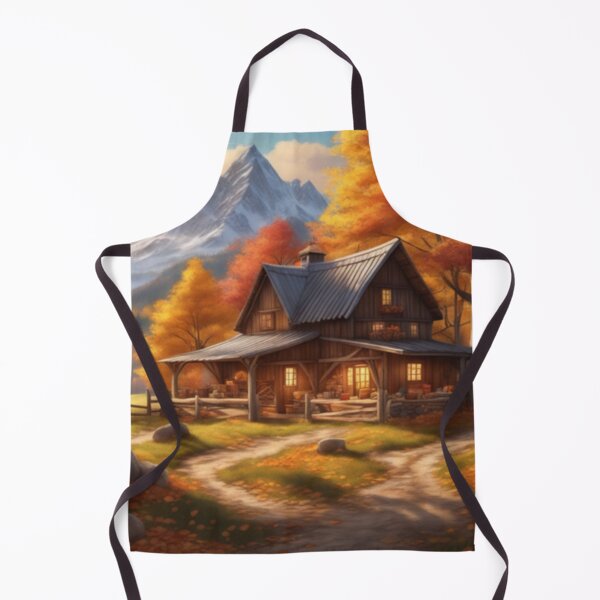 Item preview,   Cozy Autumn Farm In The Mountains designed and sold by HOMEDESIGNPRINT.