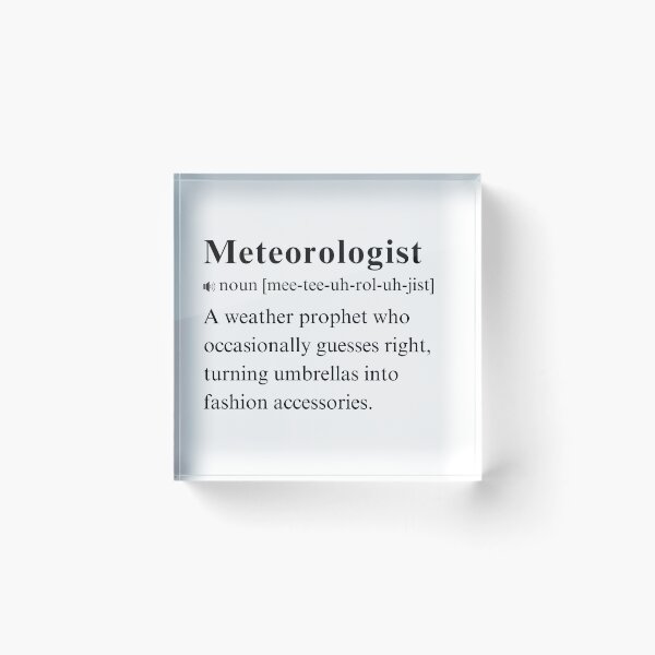 Artikelvorschau, Meteorologe – Humorvolle Vokabulardefinition. Wetterflüsterer entworfen und verkauft von PrintWizardArt.
