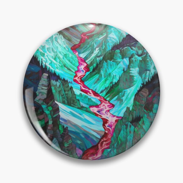 Item preview, Yellowstone National Park Waterstream, Wyoming, U.S.A, Turquoise, AI Generated Art - A Breathtaking, Rugged American Wilderness designed and sold by studioSharonKay.