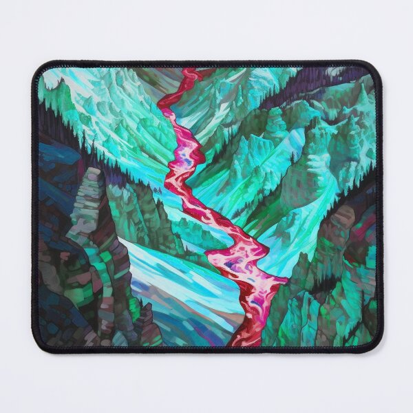 Item preview, Yellowstone National Park Waterstream, Wyoming, U.S.A, Turquoise, AI Generated Art - A Breathtaking, Rugged American Wilderness designed and sold by studioSharonKay.