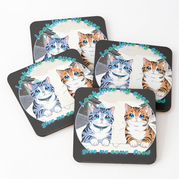 Item preview, The cat stared into our eyes - give me some food designed and sold by mamacub.