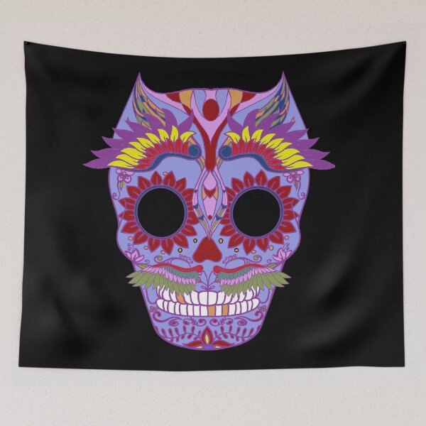 Item preview, Purple Owl Sugar Skull designed and sold by redqueenself.
