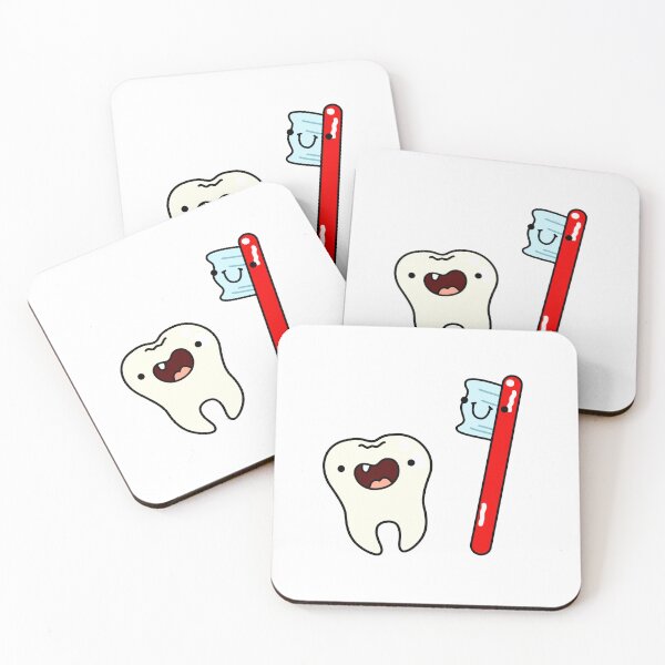 Item preview, Kawaii Tooth and Toothbrush Pair designed and sold by kawaiilife.