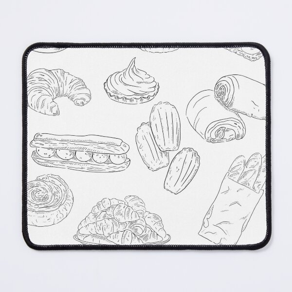 Item preview, French Boulangerie Line Drawings designed and sold by OdinIllustrator.