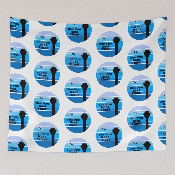 Item preview, See You Next Time Air traffic control tower dudes (Blue) designed and sold by AdventuresOy.