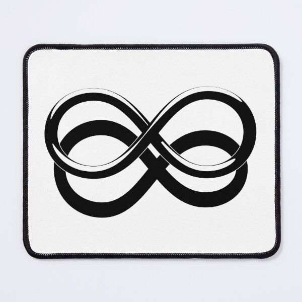 Item preview, Infinity symbol with drop shadow, black designed and sold by lathspell.