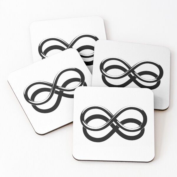 Item preview, Infinity symbol with drop shadow, black designed and sold by lathspell.