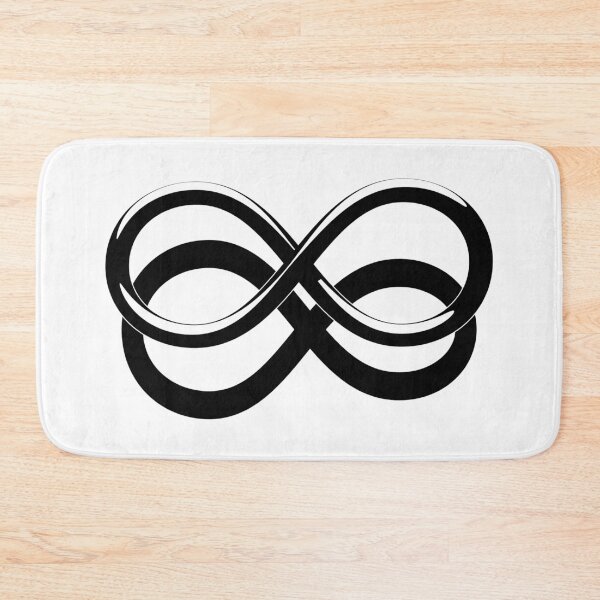 Item preview, Infinity symbol with drop shadow, black designed and sold by lathspell.