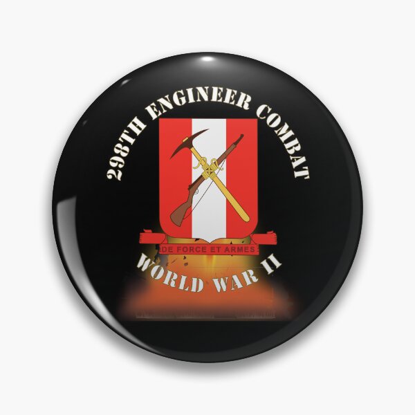 Item preview, 298TH Engineer Combat Battalion DUI - WWII - Fire X 300 designed and sold by Military Insignia Products.