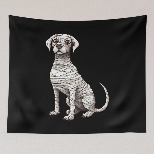 Item preview, Halloween Mummy Dog: Wrapped in Spookiness designed and sold by hamishby.