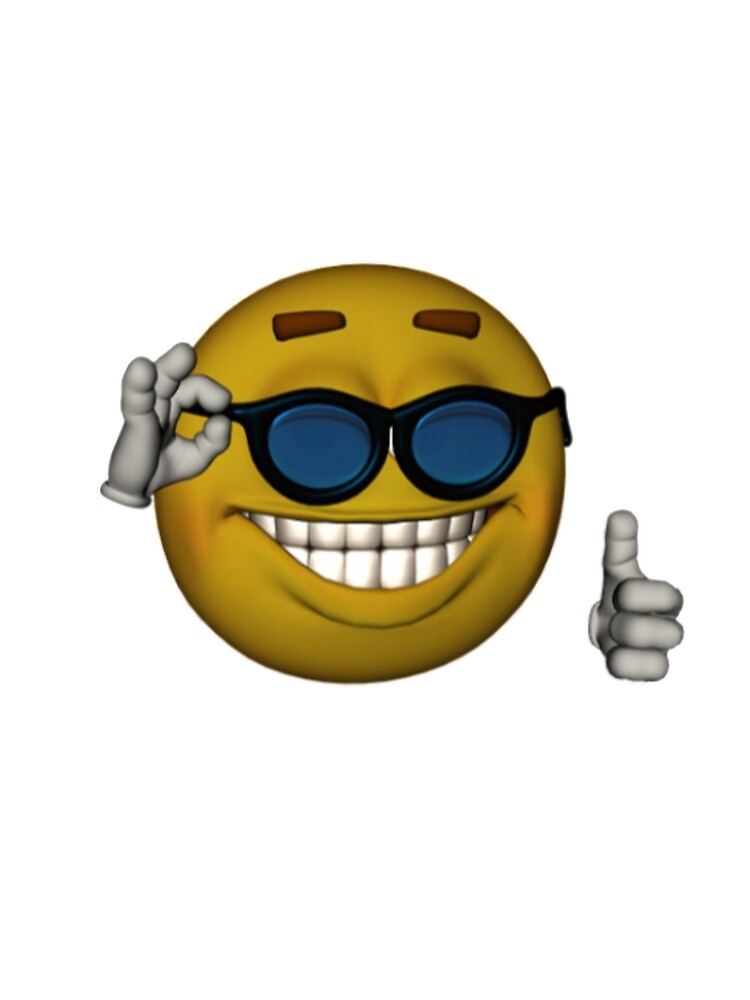Smiley Face Sunglasses Thumbs Up Emoji Meme Face by obviouslogic.