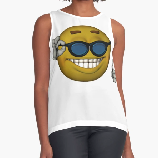 Smiley Face Sunglasses Thumbs Up Emoji Meme Face Sticker for Sale by  obviouslogic