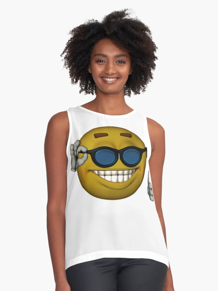 Smiley Face Sunglasses Thumbs Up Emoji Meme Face Sticker for Sale by  obviouslogic