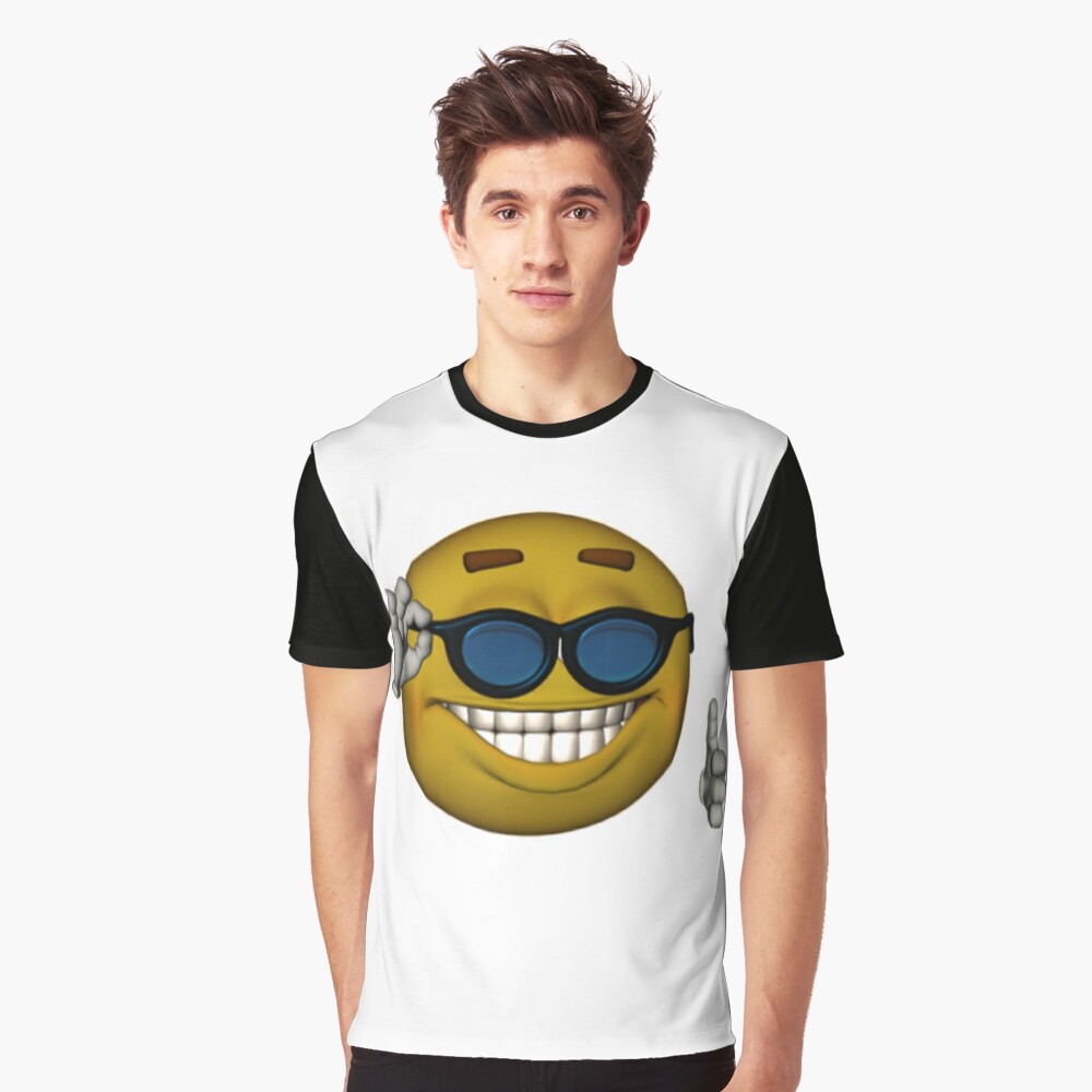 Smiley Face Sunglasses Thumbs Up Emoji Meme Face Sticker for Sale by  obviouslogic