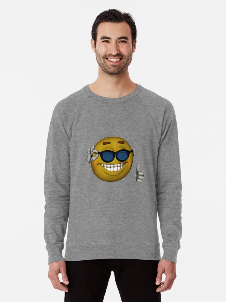 Smiley Face Sunglasses Thumbs Up Emoji Meme Face Sticker for Sale by  obviouslogic