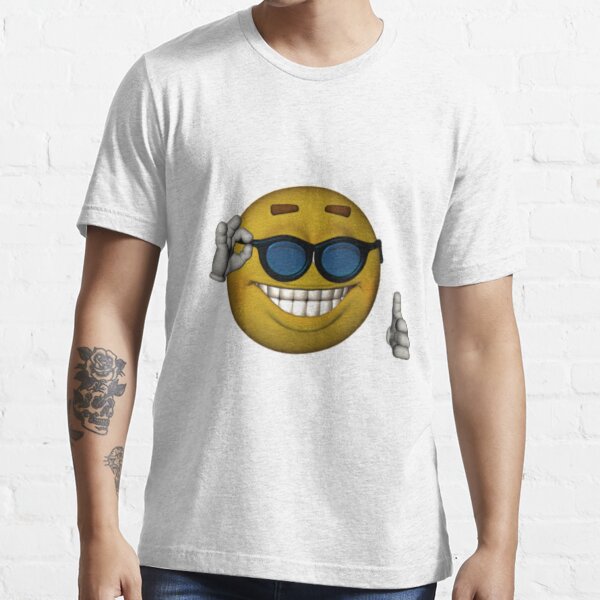 Smiley Face Sunglasses Thumbs Up Emoji Meme Face Sticker for Sale by  obviouslogic