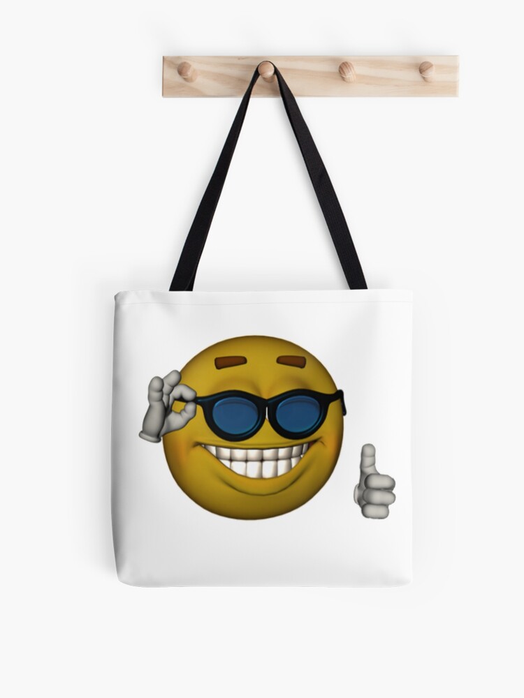 Smiley Face Sunglasses Thumbs Up Emoji Meme Face Sticker for Sale by  obviouslogic