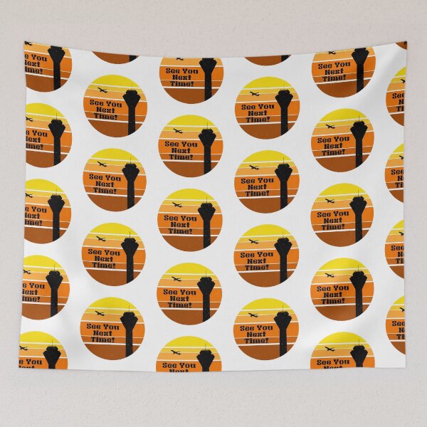 Item preview, Copy of See You Next Time Air traffic control tower dudes (Orange) designed and sold by AdventuresOy.