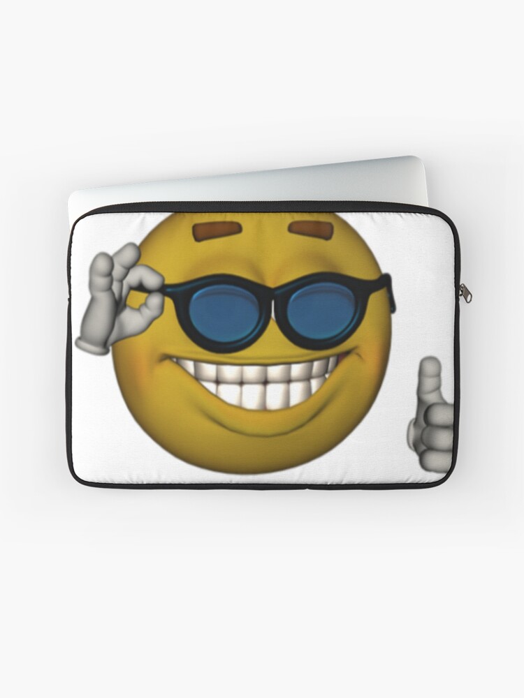 Smiley Face Sunglasses Thumbs Up Emoji Meme Face Sticker for Sale by  obviouslogic