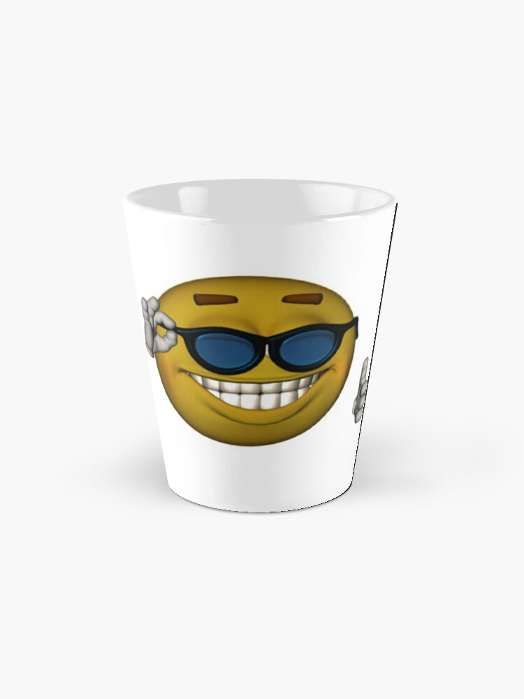 Smiley Face Sunglasses Thumbs Up Emoji Meme Face Sticker for Sale by  obviouslogic