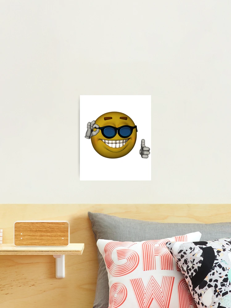 Smiley Face Sunglasses Thumbs Up Emoji Meme Face Sticker for Sale by  obviouslogic