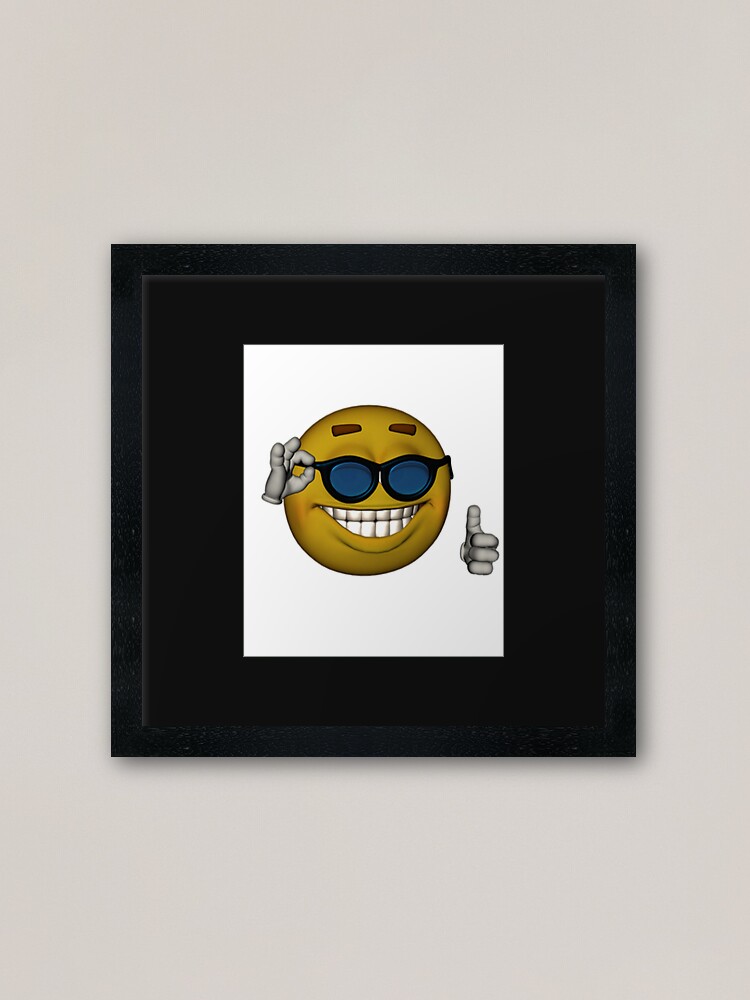 Smiley Face Sunglasses Thumbs Up Emoji Meme Face Sticker for Sale by  obviouslogic