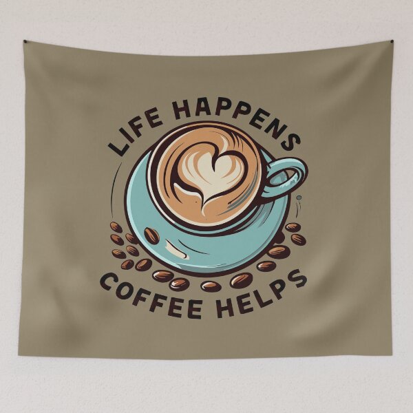 Item preview, Life Happens with a Side of Coffee: Energize Your Day designed and sold by By Nayla.