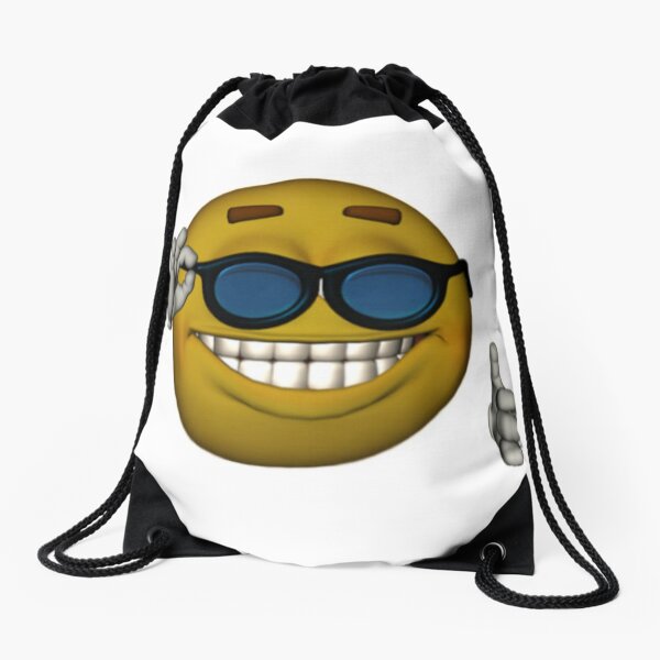 Smiley Face Sunglasses Thumbs Up Emoji Meme Face Drawstring Bag By Obviouslogic Redbubble 