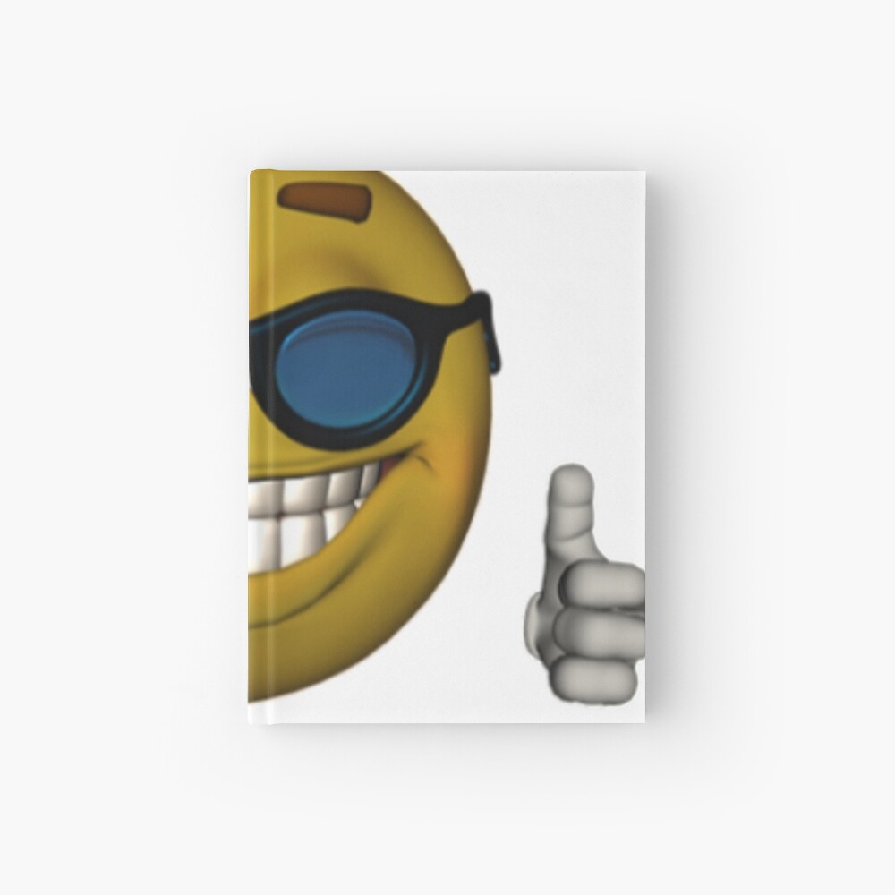 Smiley Face Sunglasses Thumbs Up Emoji Meme Face Sticker for Sale by  obviouslogic