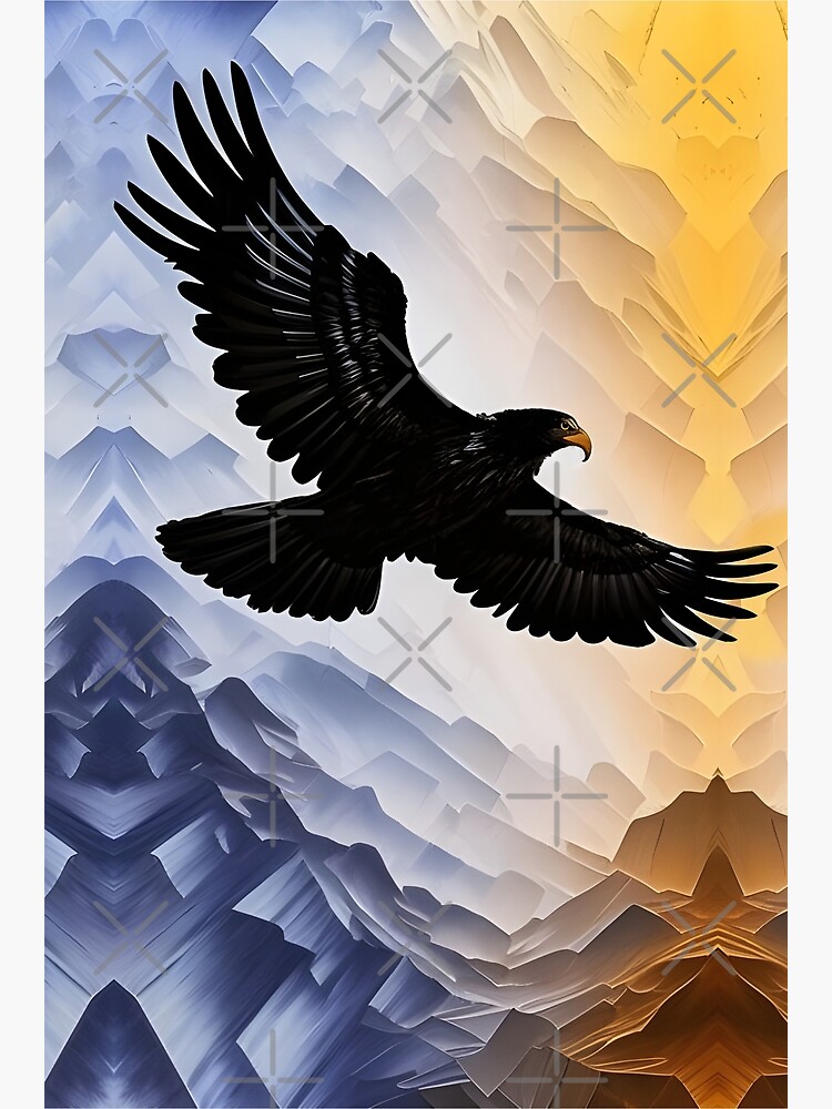 Eagle with Blue Feathers, Ai Generated Art  Poster for Sale by AC