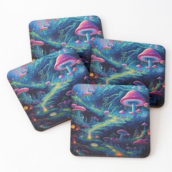 Item preview, Psychedelic Mushroom - A Trippy Journey Into the Unknown designed and sold by Nibble & Doodle.