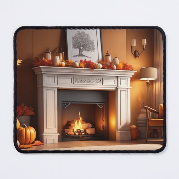 Item preview, Cozy Autumn Fireplace Ambience designed and sold by HOMEDESIGNPRINT.