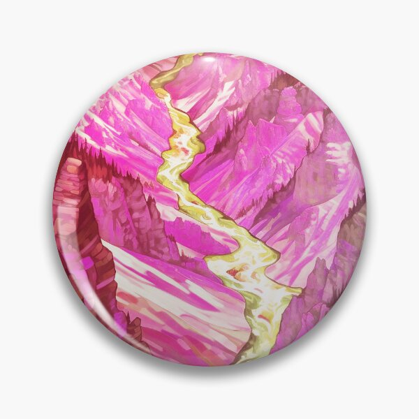 Item preview, Yellowstone National Park Waterstream, Wyoming, U.S.A, Pink, AI Generated Art - A Breathtaking, Rugged American Wilderness designed and sold by studioSharonKay.