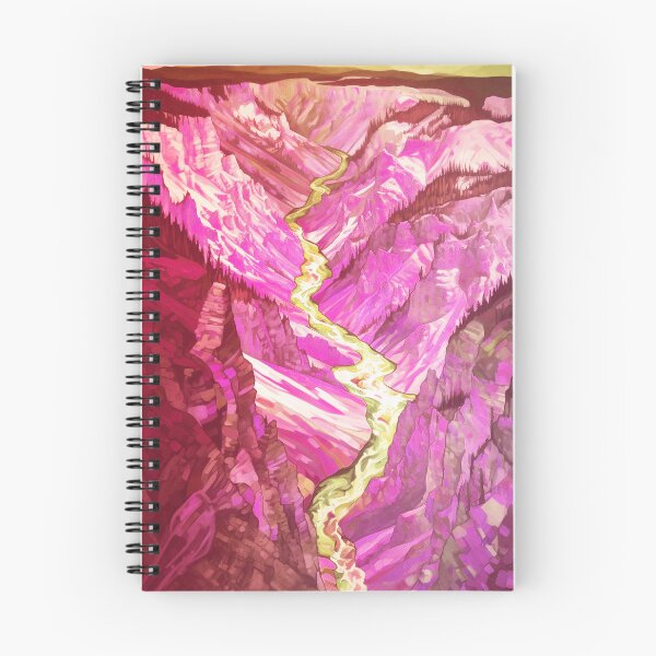 Item preview, Yellowstone National Park Waterstream, Wyoming, U.S.A, Pink, AI Generated Art - A Breathtaking, Rugged American Wilderness designed and sold by studioSharonKay.