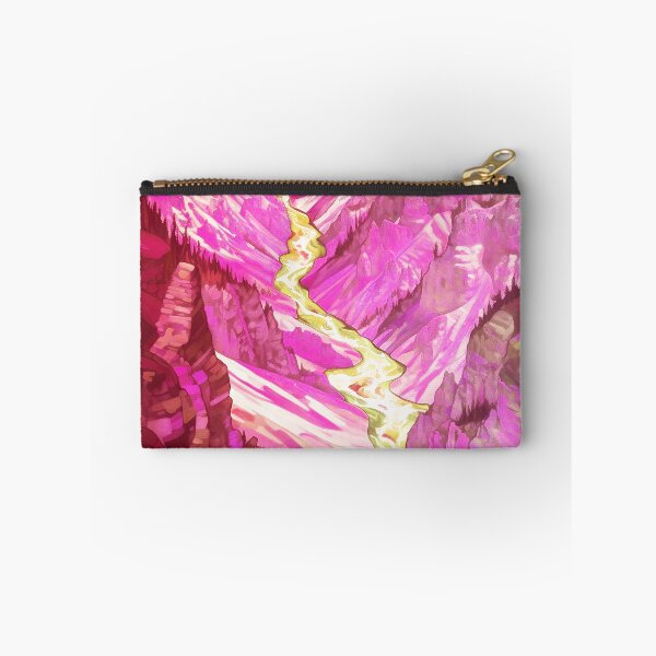 Item preview, Yellowstone National Park Waterstream, Wyoming, U.S.A, Pink, AI Generated Art - A Breathtaking, Rugged American Wilderness designed and sold by studioSharonKay.