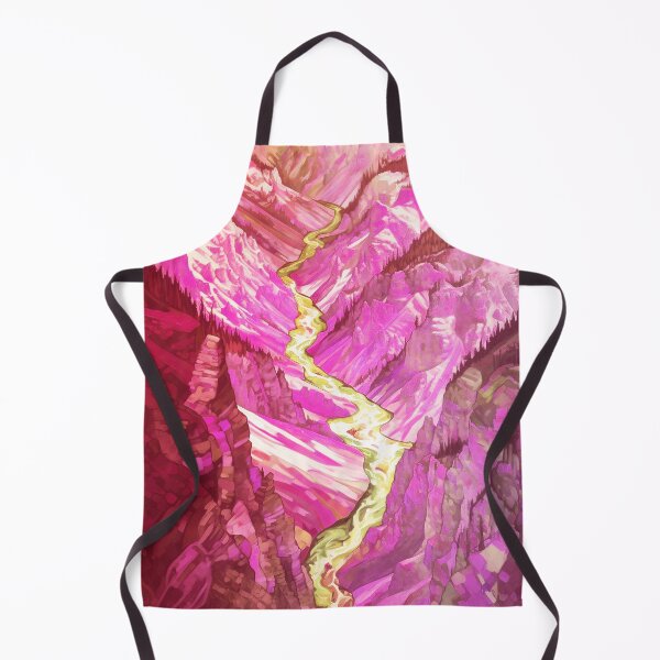 Item preview, Yellowstone National Park Waterstream, Wyoming, U.S.A, Pink, AI Generated Art - A Breathtaking, Rugged American Wilderness designed and sold by studioSharonKay.