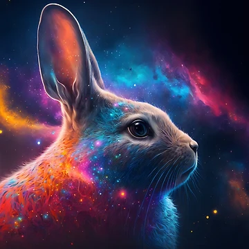 Artwork thumbnail, Galactic Rabbit by GammarayPrints