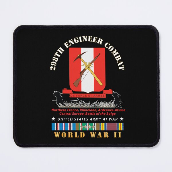 Item preview, 298TH Engineer Combat Battalion DUI - WWII - w EURSVC X 300 designed and sold by Military Insignia Products.