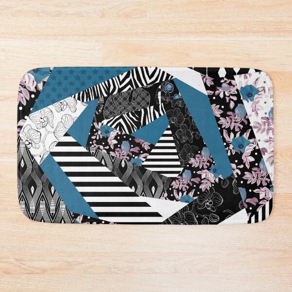 Item preview, Black, Blue and Black, Blue, Patchwork designed and sold by fuzzyfox.
