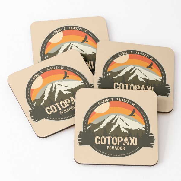 Item preview, Cotopaxi Volcano Ecuador Volcanic Eruption Retro Vintage Badge designed and sold by mountainfad.