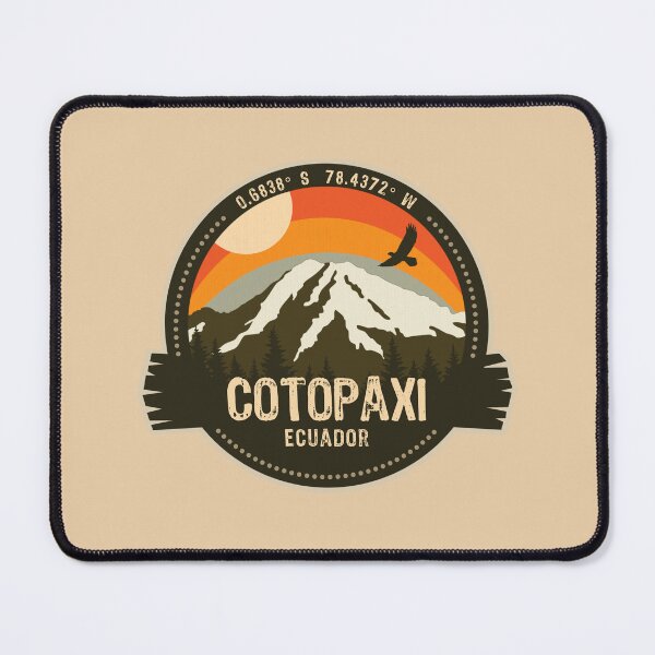Item preview, Cotopaxi Volcano Ecuador Volcanic Eruption Retro Vintage Badge designed and sold by mountainfad.