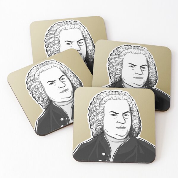 Item preview, Johann Sebastian Bach in black, white and gold designed and sold by Bach4you.