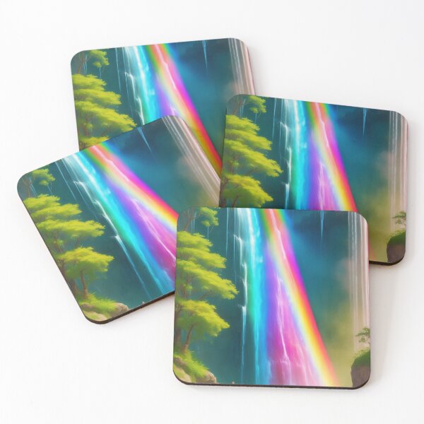 Item preview, Rainbow Hue Waterfall Painting designed and sold by raviolli000.
