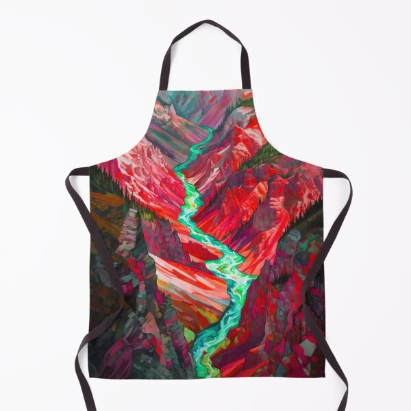 Item preview, Yellowstone National Park Waterstream, Wyoming, U.S.A, Red, AI Generated Art - A Breathtaking, Rugged Am designed and sold by studioSharonKay.