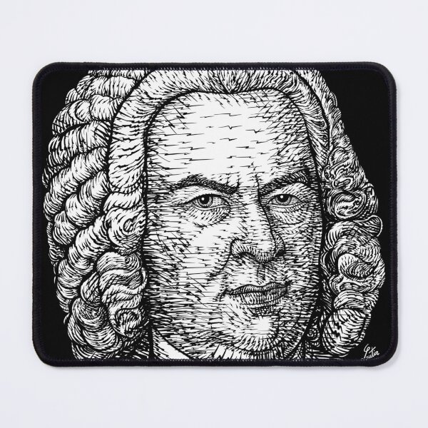 Item preview, JOHANN SEBASTIAN BACH ink portrait designed and sold by lautir.