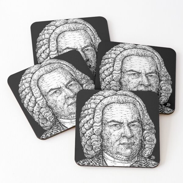 Item preview, JOHANN SEBASTIAN BACH ink portrait designed and sold by lautir.