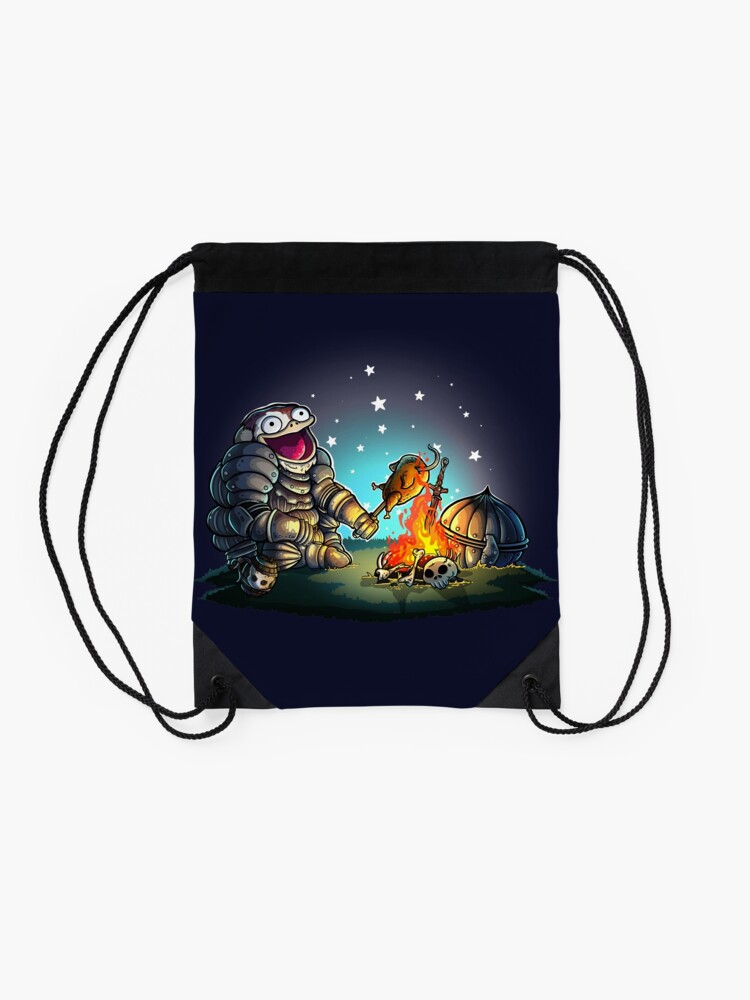 Alternate view of GoEaSyTwitch Fight By Your Side Drawstring Bag